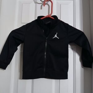 Black Zip-Up Jacket with Logo